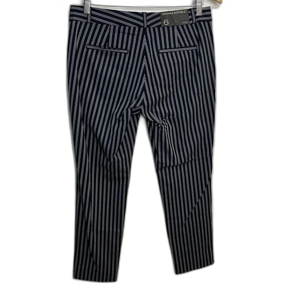 Banana Republic Sloan Skinny-Fit Stripe Pants NWT Size 6 Office Sophisticated